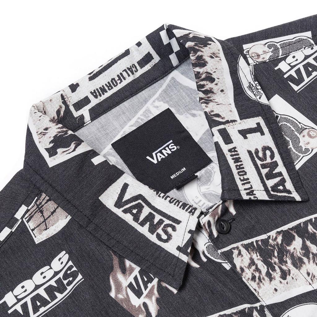 Vans Casual Fashion Minimalist Short Sleeve Shirt Men Shirts Black VN000NMAEDS