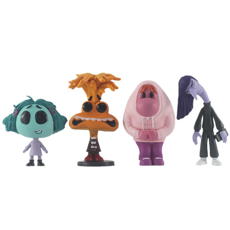 Очаровательный коллекционный набор ПВХ фигурок по мультфильму «Головоломка 2» с четырьмя яркими стилями