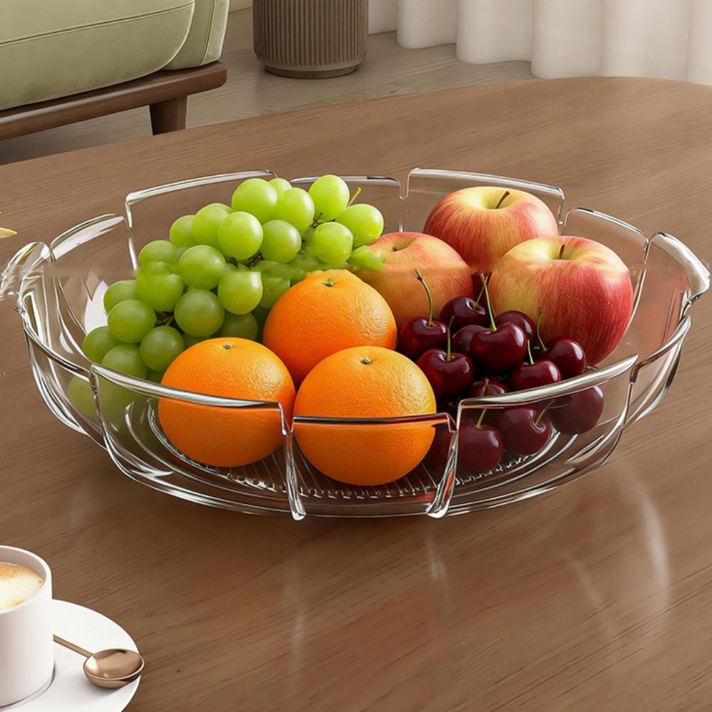 Petal Shape Snack Storage Dish Large Capacity Candy Box Versatile Fruit Bowl  Snacks Serving Style A