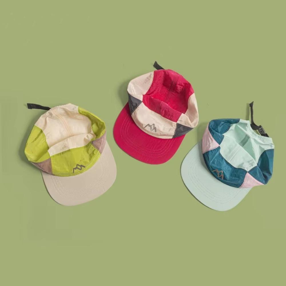 Fashion 5-panel Camping Hats Japanese Style Quick-drying Flat Brim Baseball Cap Adjustable Thin Sunshade Cap Unisex