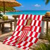 AS Monaco Wappen Strandtuch Mikrofaser Strandtuch, Leicht und Schnelltrocknend, für Sommerreisen, Schwimmbad-Fan Geburtstagsgeschenk