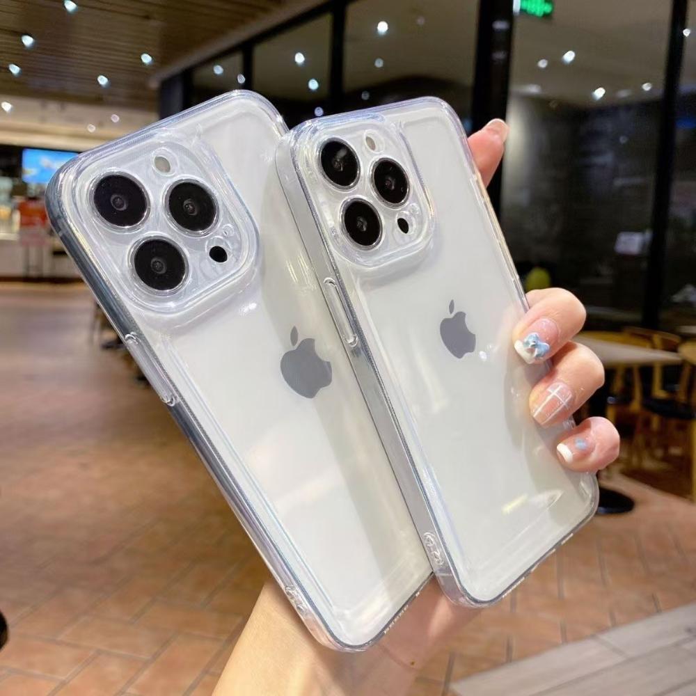 Transparent Space Shell Suitable for IPhone16pro Protective Cover Apple 17Air Mobile Phone Shell 15 Soft Shell 14 Simple