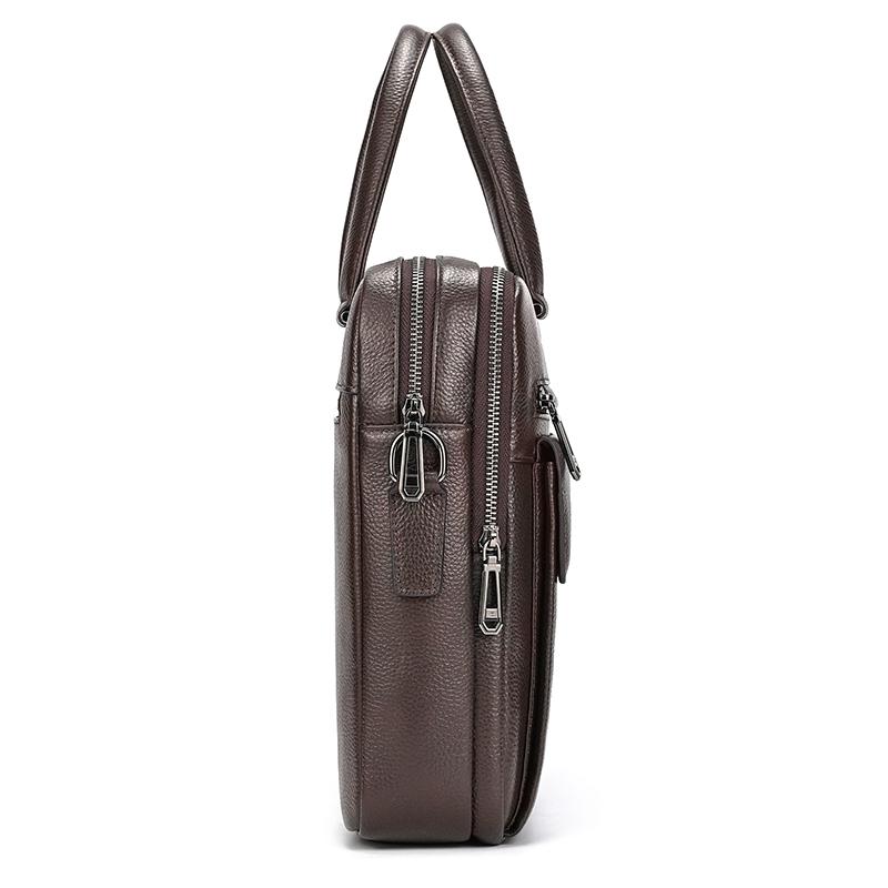Luxury Fashion Men's Leather Shoulder Bag Top Layer Cowhide Crossbody Business Handbag Male Briefcase