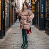 GMXIA Giacche e Cappotti da Donna Vintage Casual Tinta Unita Stampa Autunno Inverno Manica Lunga Collo Alto
