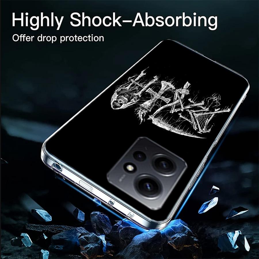 Metal Band D-Death Phone Case For Redmi 12 13C 12C 15C 9 10 10C Note 13 Pro Plus 14 15 Pro 9T 9C 9A TPU Soft Cover Clear Cell Ca
