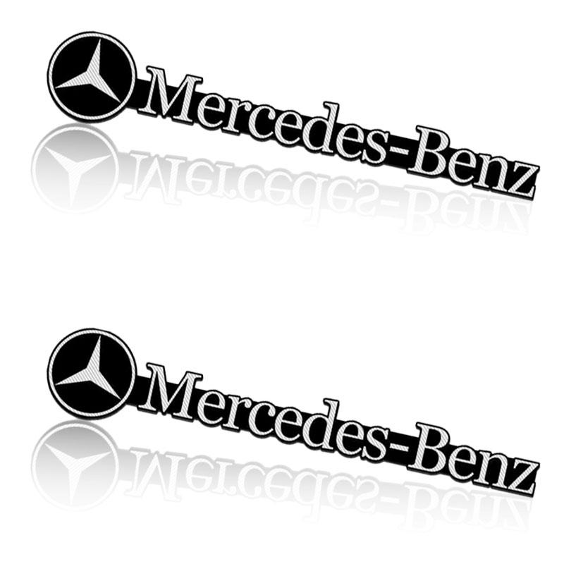 FA02Car Audio Decorate 3D Aluminum Badge Emblem Sticker For Mercedes Benz E260 E200 E300 W205 W212 W166 W176 W242 S212 X166 A180