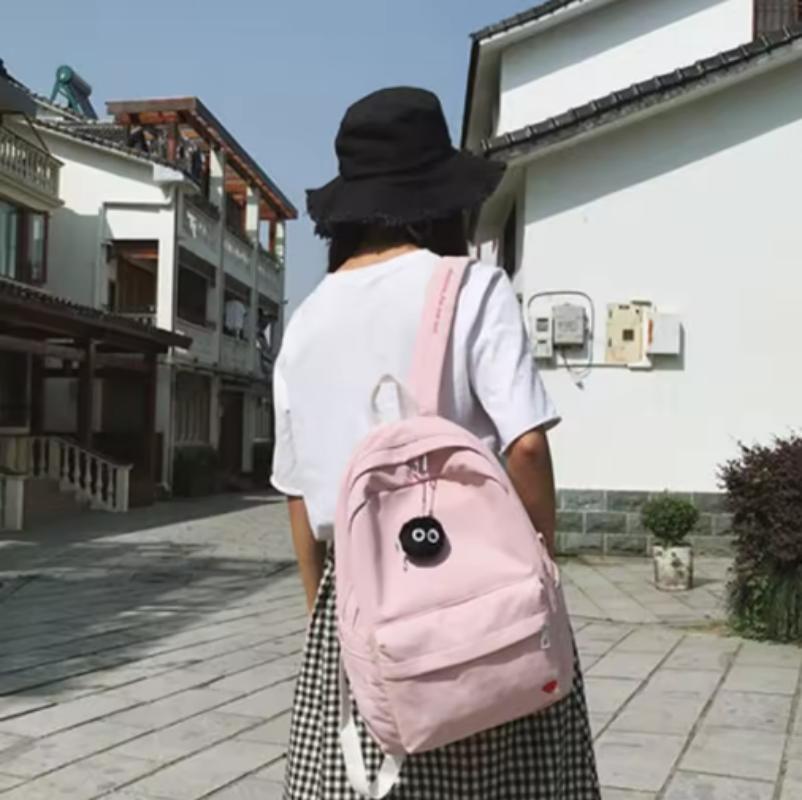 Portachiavi in ​​peluche Bricchette Borsa da scuola per bambole Ciondolo carino Palla di pelo Portachiavi Accessori di abbigliamento Appesi