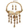 Vintage Skull Gothic Jewelry Set With Alloy Chain And Tassel For Cosplay And Events Costume