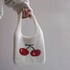 Schicke Kirsch-Strickhandtasche: Vielseitige kleine Handtasche für Damen