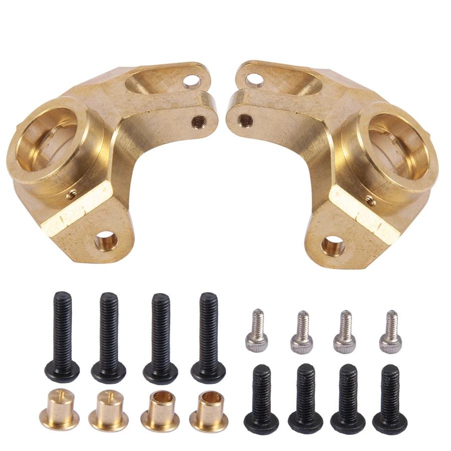 1 Pair Brass Heavy Duty Front Steering Knuckle For 1/10 RC Axial SCX10 II 90046