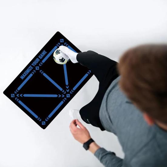 Football Footwork Mat Portable Non-slip Silent Kids Teens Adults All Levels Player Agility Soccer Footstep Dribbling Training Floor Pad