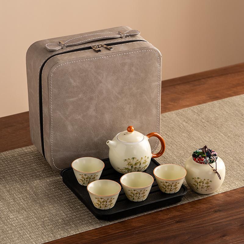 Ru Kiln Tea Set Ceramic Kung Fu Tea Set Household High-end Tea Tea Cup Holiday Gifts Business Gifts