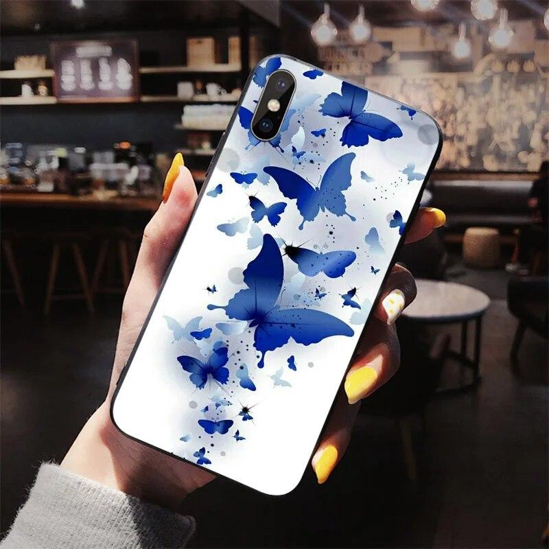 Śliczny motyl etui na telefon iPhone Samsung Galaxy Redmi Xiaomi Oppo OnePlus Note SA 7 8 9 10 11 12 13 14 20 21 22 23 53 54 Pro Max Ultra TPU miękki