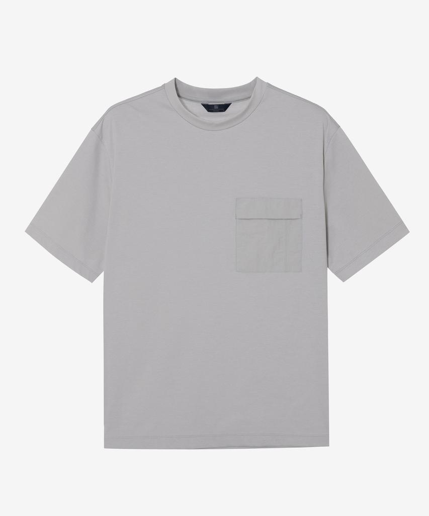 MINDBRIDGE [Cool] Woven Mix Semi-Oversized T-Shirt - 2 Colors
