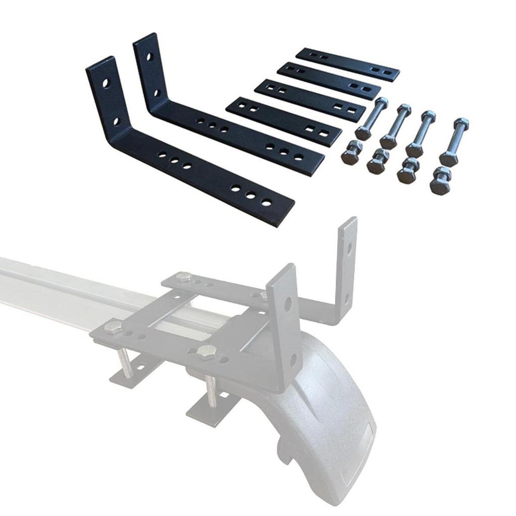 Car Awning Mounting Hardware Bracket Kit Universal Fit , Black Professional for Outdoor Camping