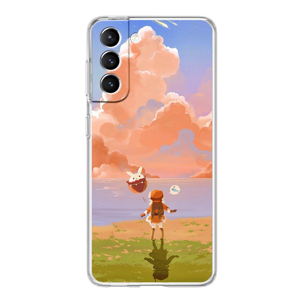 Genshin Impact Game landscape Phone Case For Samsung Galaxy S23 Ultra S22 5G S20 S21 FE 5G S10E S9 S8 S10 Plus Soft Clear Cover