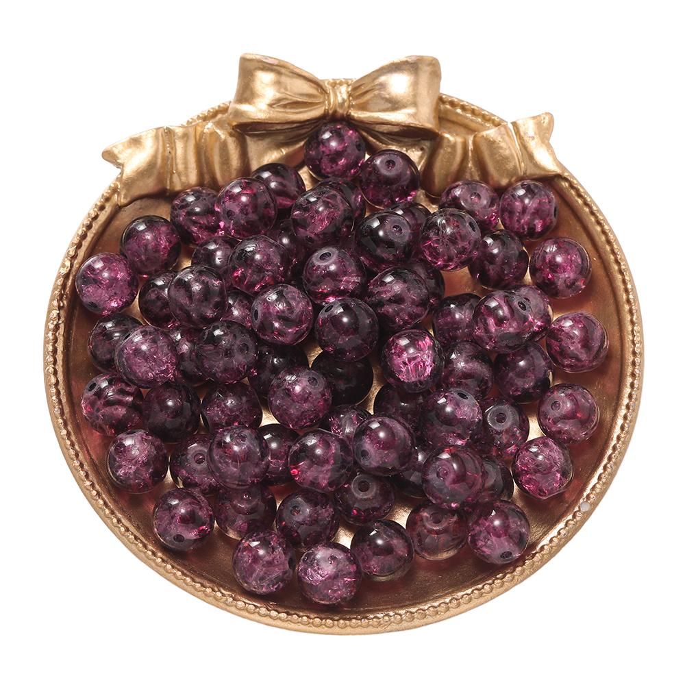 50 Stück/Los 10mm Glas Blumen Wasserwellen Perlen Abstandshalter Lose Perlen für DIY Handgemachte Armband Halskette Herstellung Zubehör