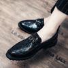 Men’s Loafers Dress Shoes Blue Leather Shoes Men Black Retro Formal Shoes Tuxedo Wedding Blazers Saddle Shoes Over Sized