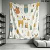 Cute Cartoon Wall Tapestry Aesthetic Wall Hanging Printed Fabric Blanket Decorative Tapestries for Bedroom Living Room Home Decor