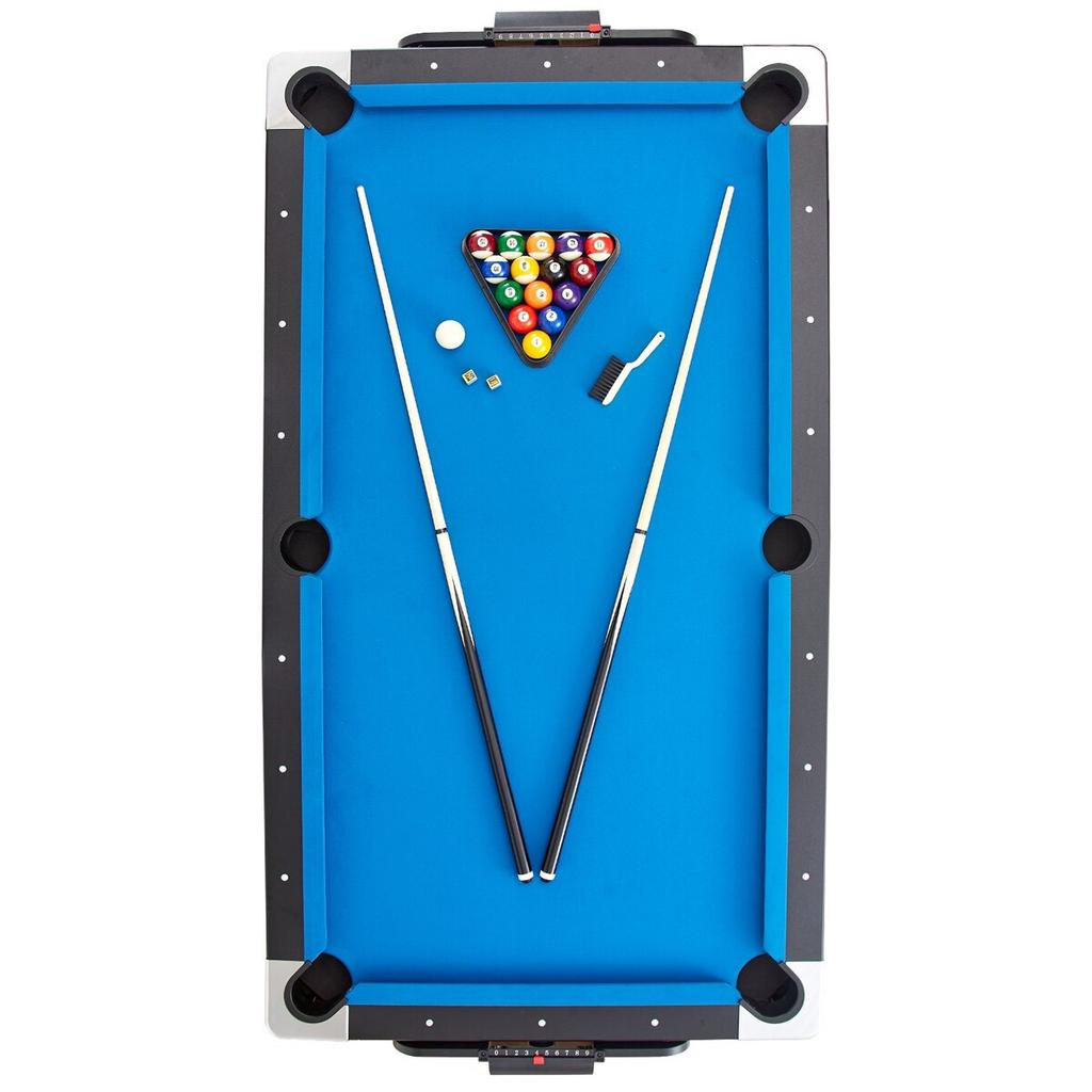 3-in-1 Rotierender Schwenk-Multi-Spieltisch Air Hockey Billardtisch Tischtennis