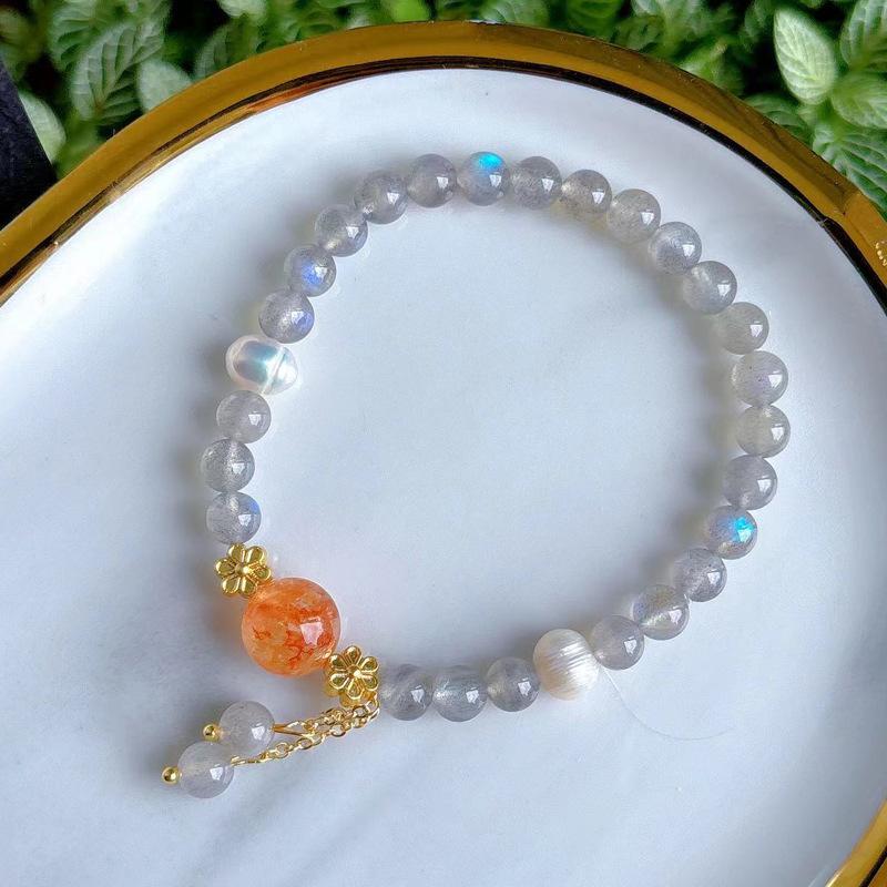 Freshwater pearl new Chinese bracelet high-end design crystal hand-woven jewelry