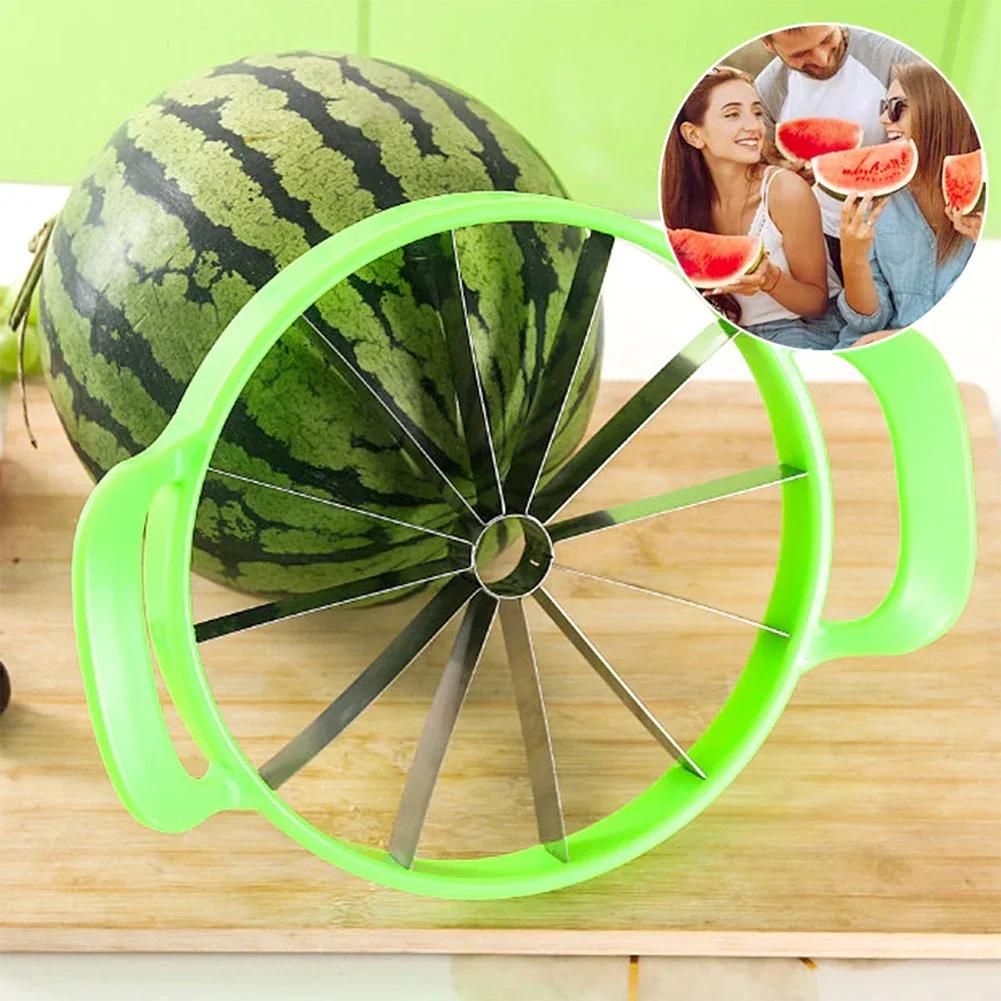 Manual Watermelon Slicers Cutter Stainless Steel Creative Labor-Saving Fruit Slicing Tool Large Fruit Dividers Kitchen Gadgets