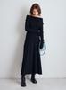 ribbed knit dress 09WNO255112BLK0 Multi-way off-the-shoulder