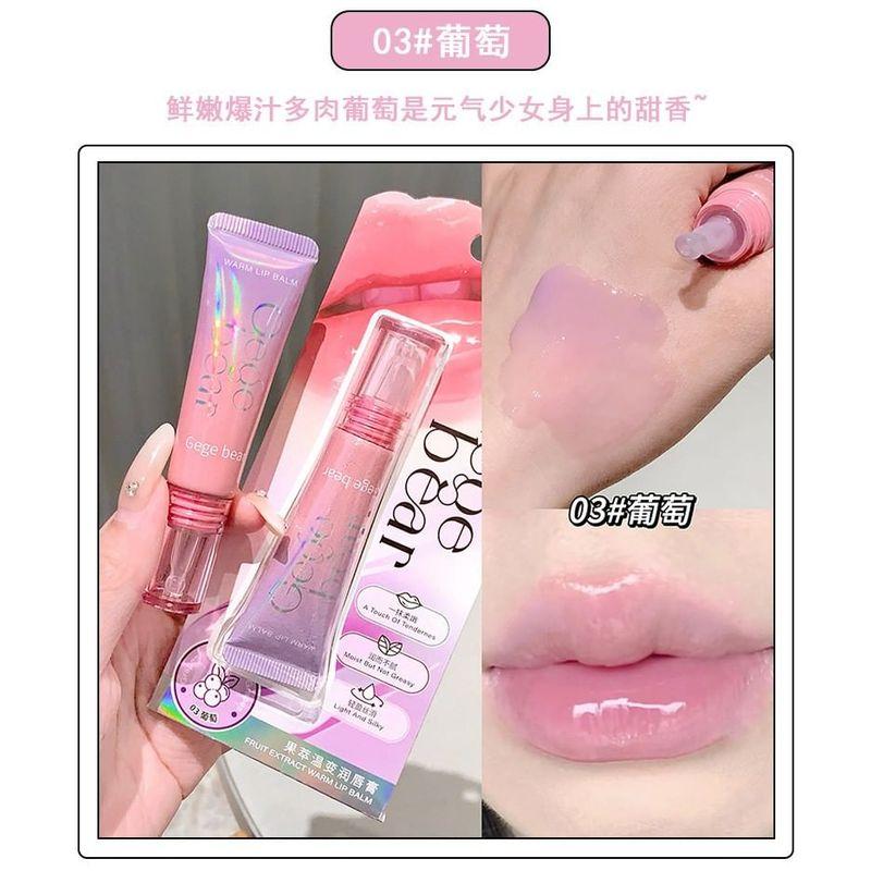 Gege Bear - Fruit Extract Color-changing Lip Balm - 3 Colors