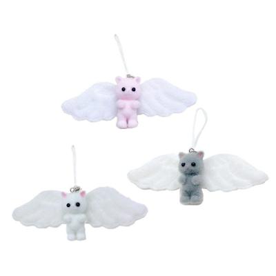 Ciondolo Portachiavi Unico Charm per Telefono Animale Cartone Animato Portachiavi Gatto 3D Accessorio