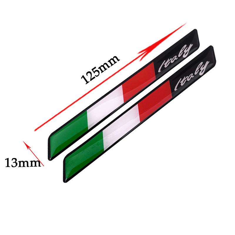 3D Refletive Italy Flag Car Emblem Badge Sticker Motorcycle Decals Fit for Aprilia RS4/RSV4/RS/APR150/SR,Tuono V4,Ducati Waterproof Epoxy Resin Decal
