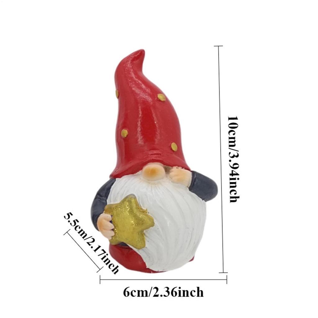 Gnome Home Decor Christmas Garden Gnomes Resin Dwarf White Beard Design For Porch Garden Landscape Living Room Bedroom Kitchen