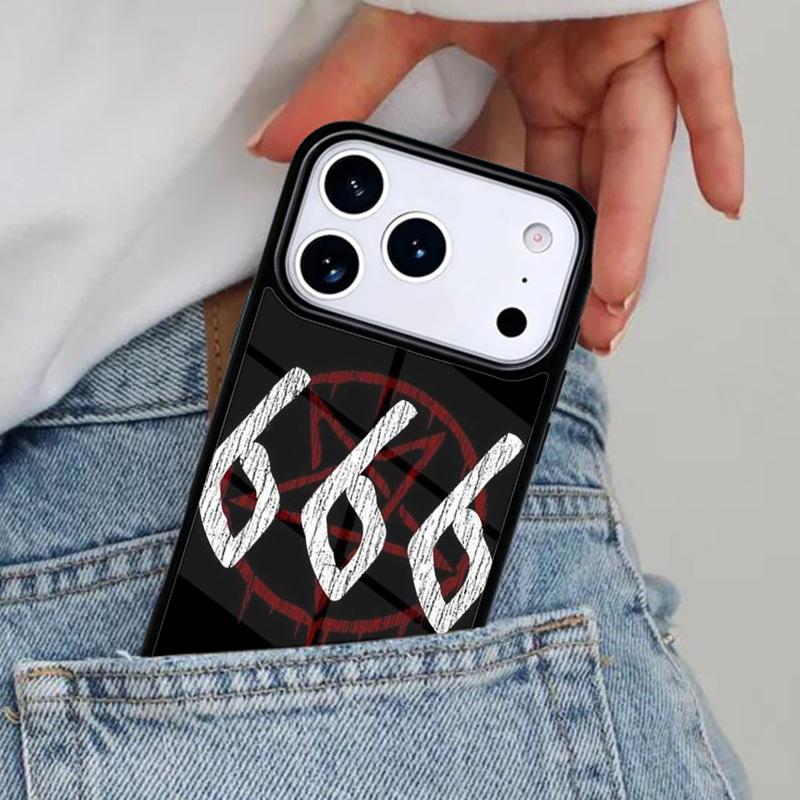 Pentagram 666 Demonic Phone Case for iPhone 17ProMax 12 13 14 15 16e 17 Pro Max Plus Air Cover