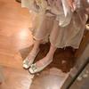 Cowhide Version~ Hepburn Daughter Square Head Bow Thick Heel Mary Jane Shoes Women's Single Shoes Flat Ballet Shoes