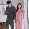 Paar Flanell Pyjamas Damen Winter Fleece Verdickt Korallenfleece Herbst und Winter Herren Loungewear
