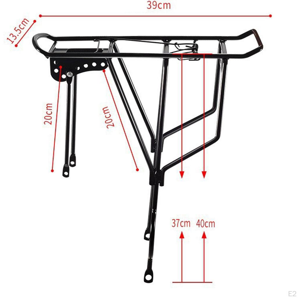 Hinterer Gepäckträger Fahrrad Fracht Gepäckträger Gepäcktaschenhalter Eisenstruktur Geeignet für Reisen