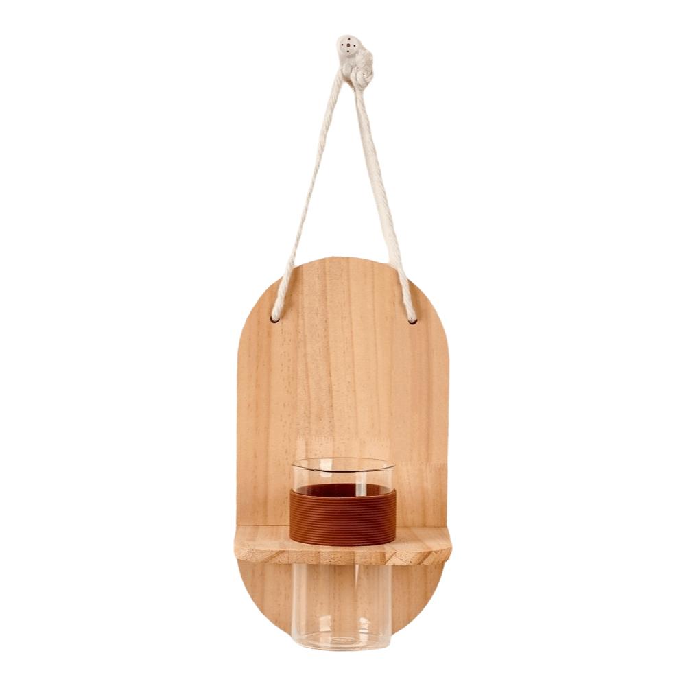 Wooden Wall Hanging Planter Holder Home Ornaments Hydroponic Planter Shelf Hydroponics