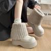 Retro Thick-soled Velvet Thickened Snow Boots Women's 2025 New Winter Warm Outer Wear Non-slip Mid-tube Northeast Cotton Shoes