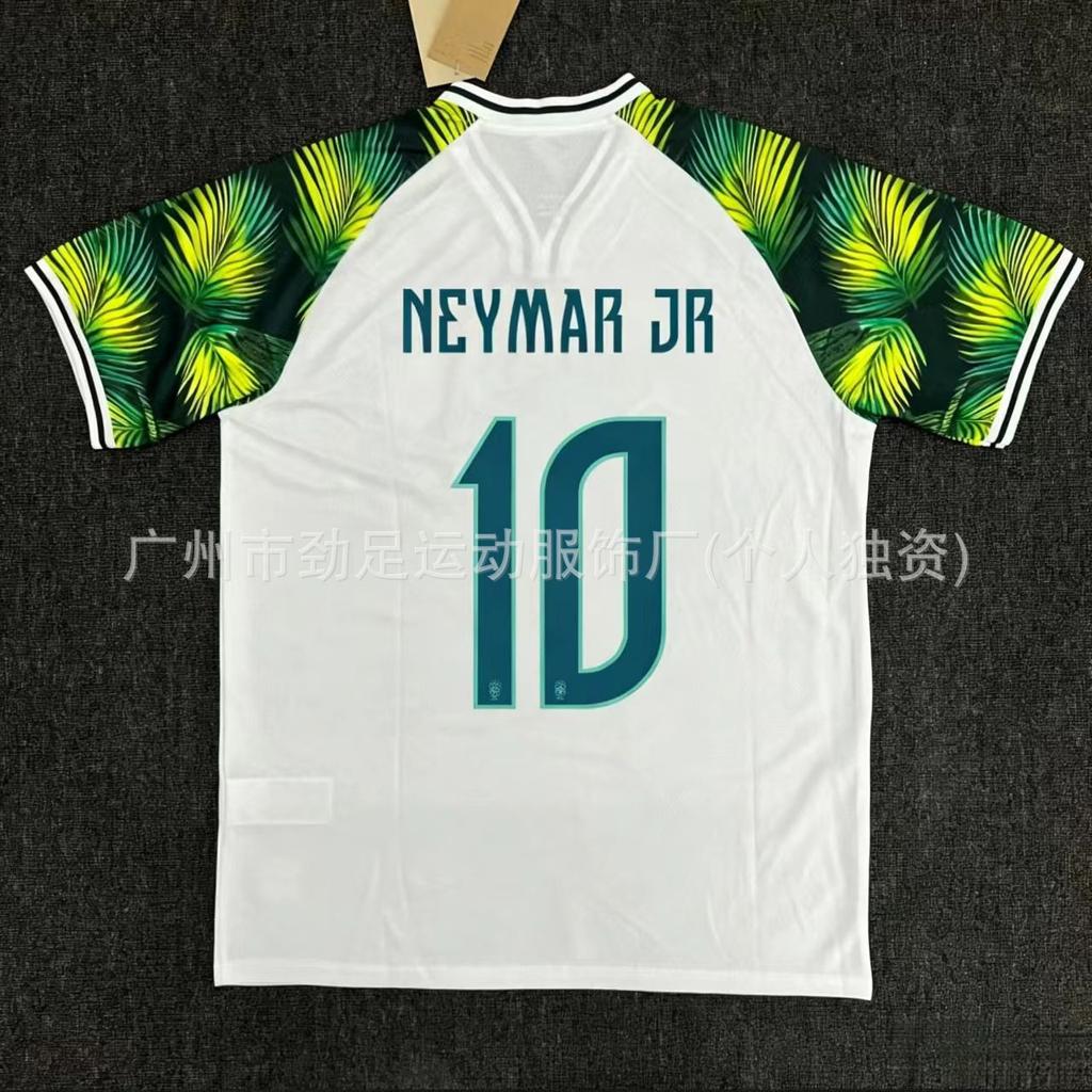 2627 Maglia da casa e da trasferta della nazionale brasiliana, Neymar N. Maglia da calcio edizione commemorativa con stampa di 10 corone