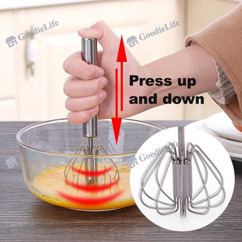 

Hand Pressure Egg Beater Rotating Semi-Automatic Mixer Coffee Milk Mixing Egg Beater Balloon Wire Whisk Egg Kitchen Baking Cooking Tools Semi-Automatic Mixer