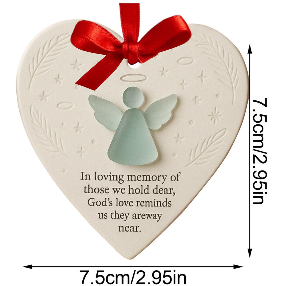 Christmas Heart Ornaments Ceramic Pendants Friendship Heart Shape Ornament For Best Friends Women Men Teacher Family Door Handle