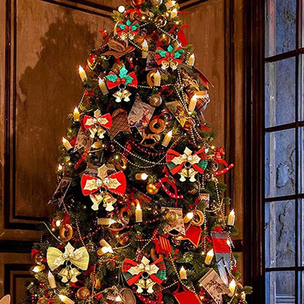 Hanging Decor Bowknot Ornament Present Bow Christmas Tree Christma Gift Box  Garden