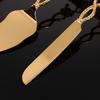 Luxury Metal Cake Knife & Spatula Set - Elegant Tableware for Weddings & Home