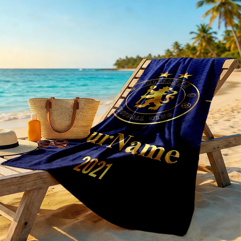 Chelsea Personalisierbares Strandtuch Super Weich & Saugfähig Geeignet für Sport Reisen Schwimmen Yoga Badezimmer Strand Und Pool