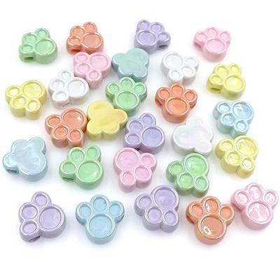 Bracelet UV Plated Dazzle Jewelry Accessories 5pcs Cat Paw Loose Beads Handmade Materials DIY Necklace