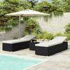 VidaXL Garden Lounge Chairs and Tea Table 3 Pcs Patio Sun Lounger Balcony Sunbathing Outdoor Camping Resin 3057662