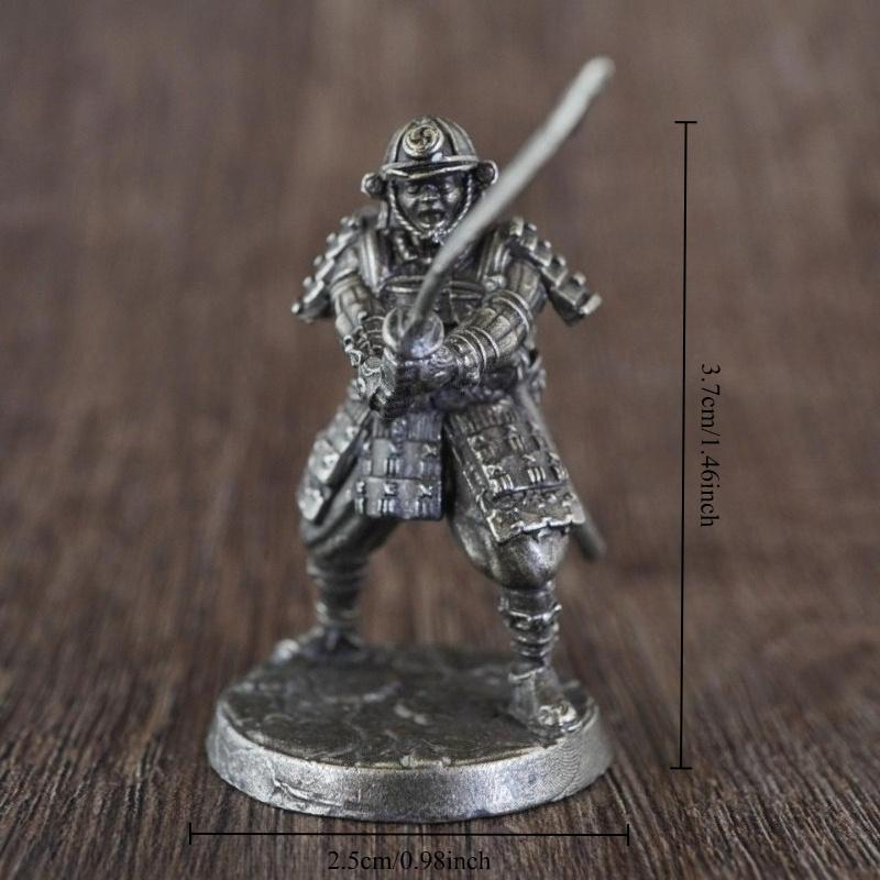 Statuie Samurai Miniatură Figurine Războinic Japonez Sculptură Cupronickel Decor Acasă Material