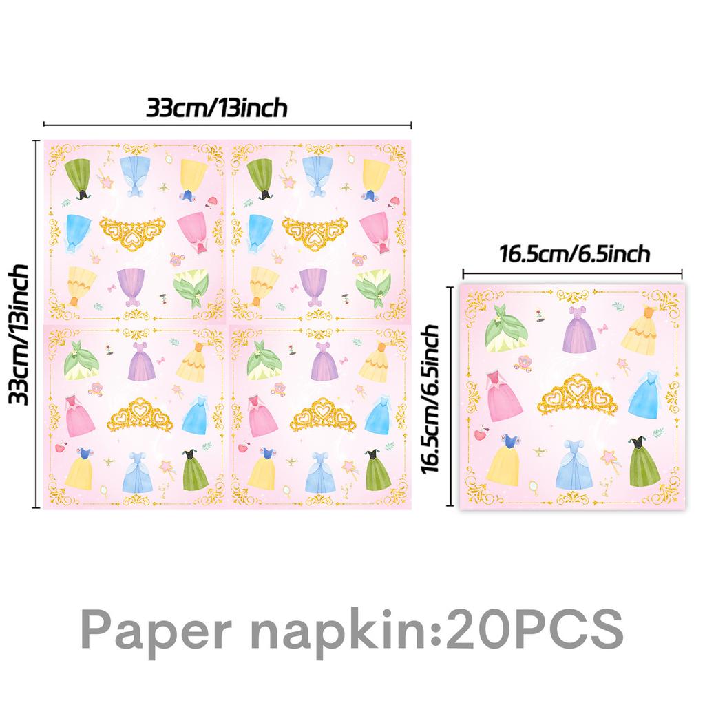 Princess Dress Theme Party Supplies Birthday Decoration Princess Party Decoration Party Arrangement Tableware