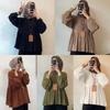 All Match Muslim Blouse Ruffle Large Size Pullovers Chic Women's T Shirts  Office