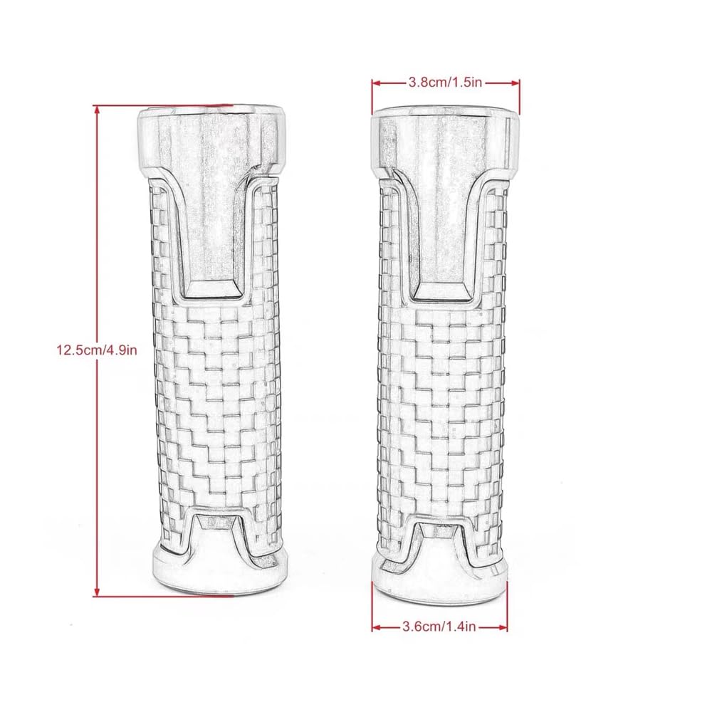 HUANGCJCJ FOR CROSS CUB CC110 7/8'' 22mm Motorcycle Handle Grip Handbar Handle Grip Motorcycle Accessories (Black)