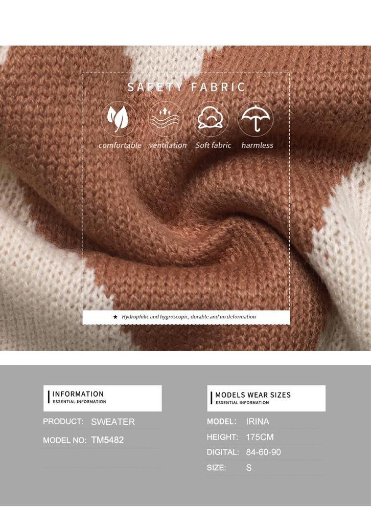 2026 Autumn/Winter Women's Cute Heart V-Neck Loose Knit Cardigan Sweater